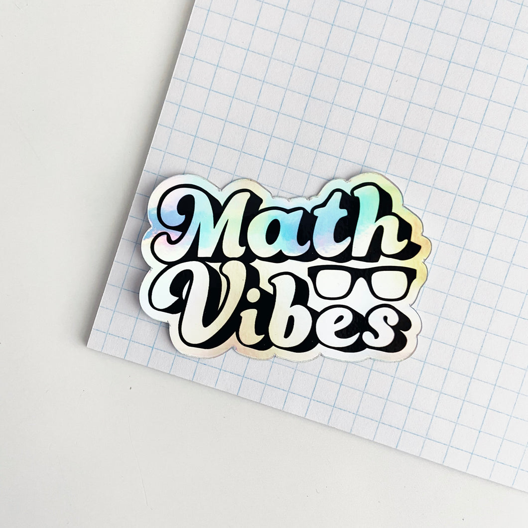 Math Vibes Die Cut // Vinyl