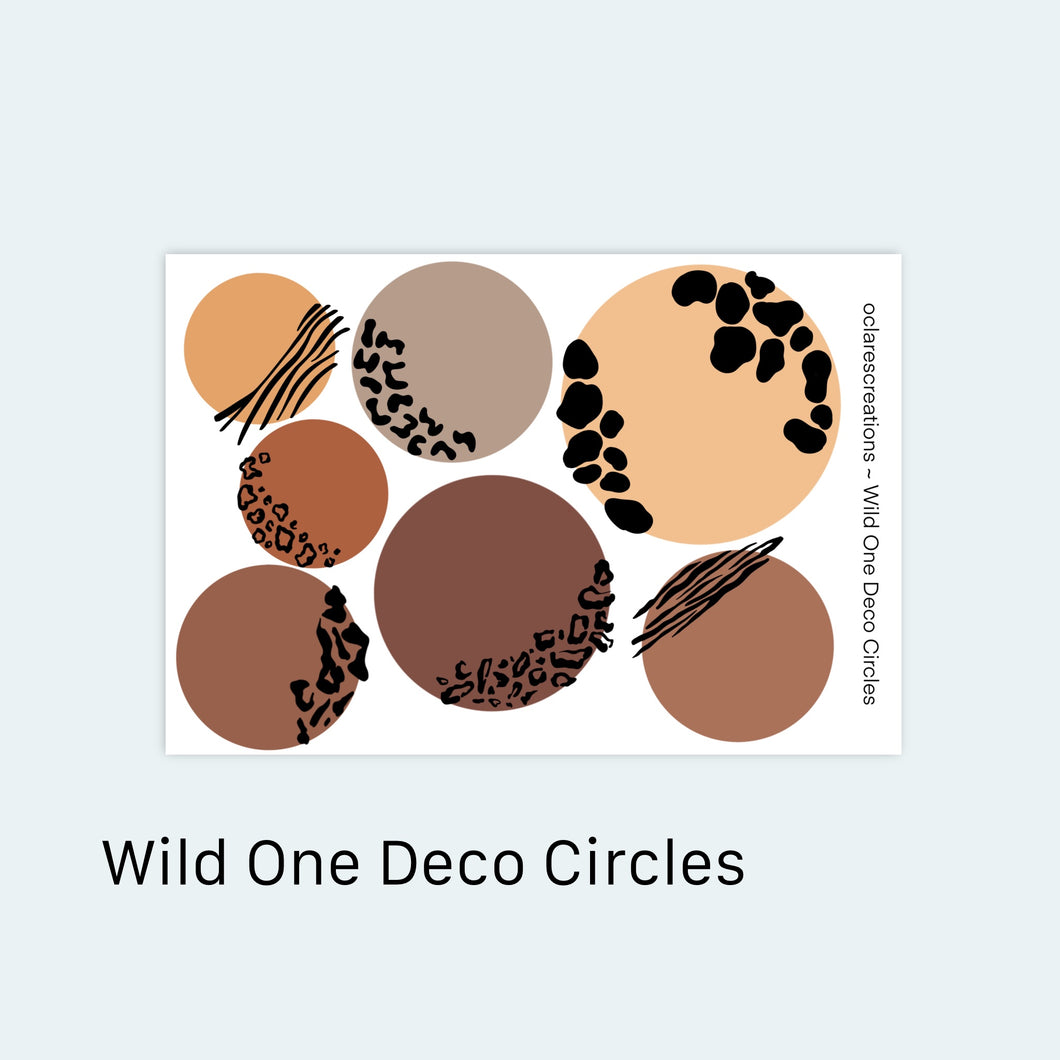 Wild One Deco Cirles Sticker Sheet