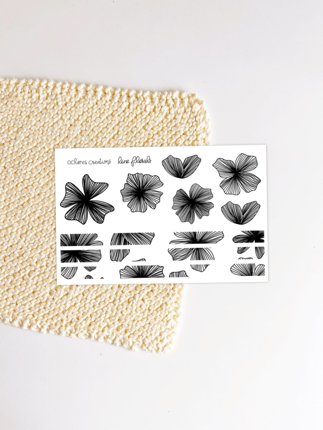 Line Florals Sticker Sheet