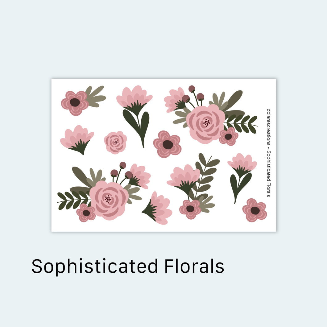 Sophisticated Florals Sticker Sheet