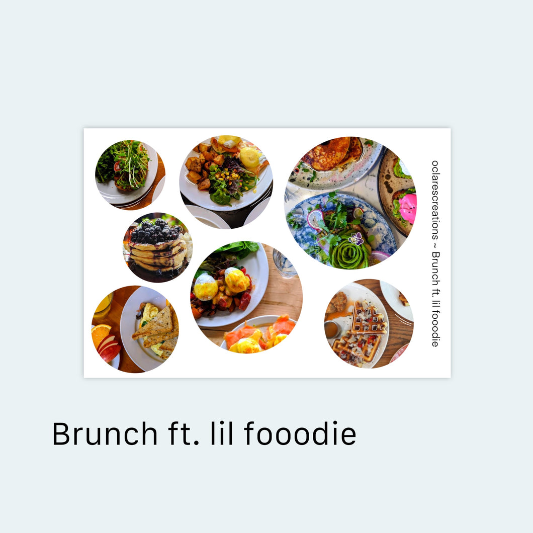 Brunch ft. lil fooodie Sticker Sheet