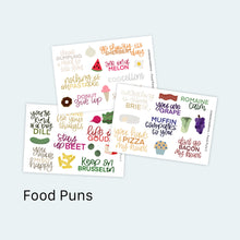 Load image into Gallery viewer, Food Puns Stickers
