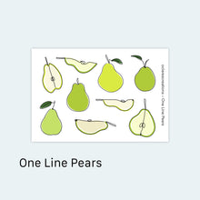 Load image into Gallery viewer, One Line Pears Sticker Sheet
