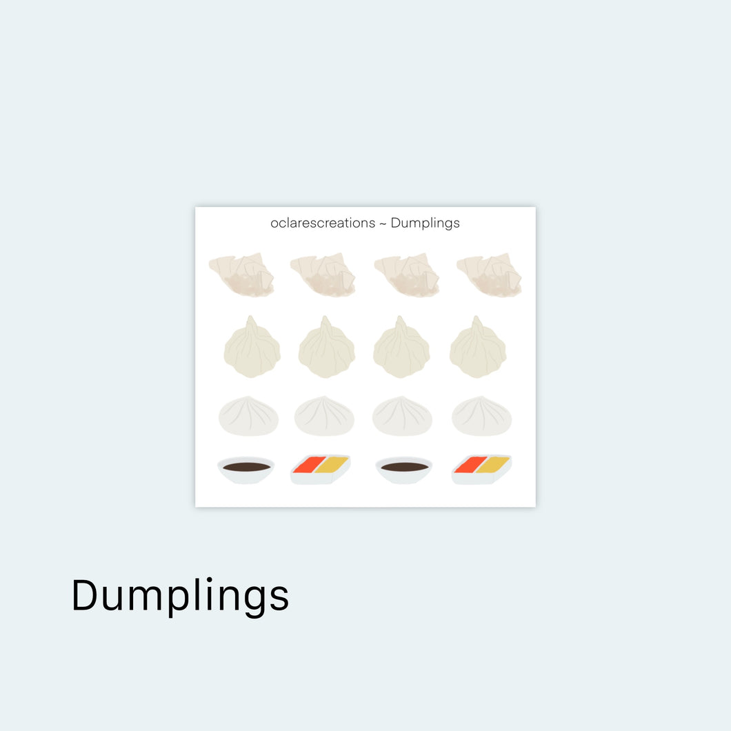 Dumplings Icons Sticker Sheet