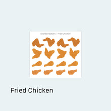 Load image into Gallery viewer, Fried Chicken Icons Sticker Sheet

