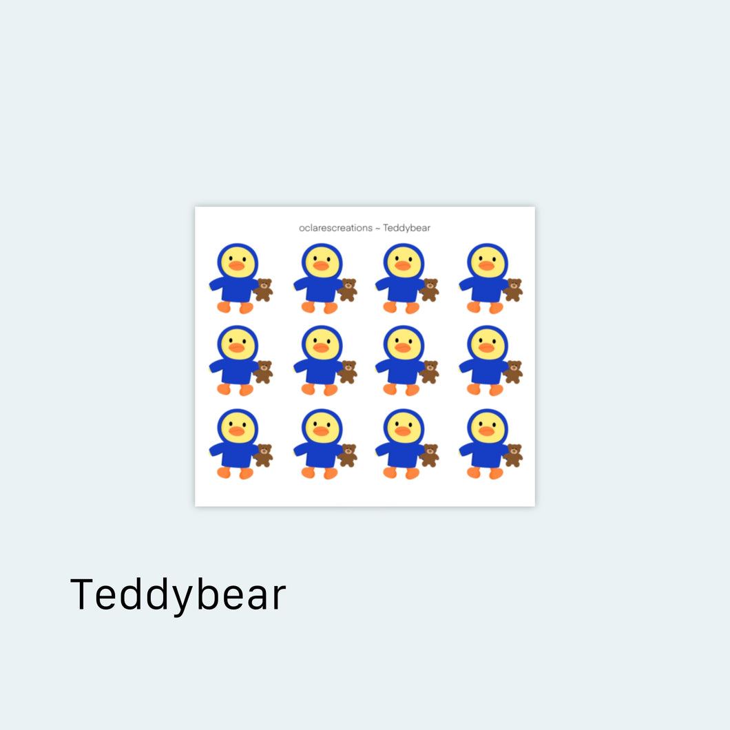 Teddybear Planner Stickers