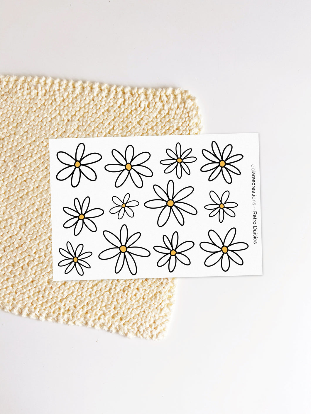 Retro Daises Stickers