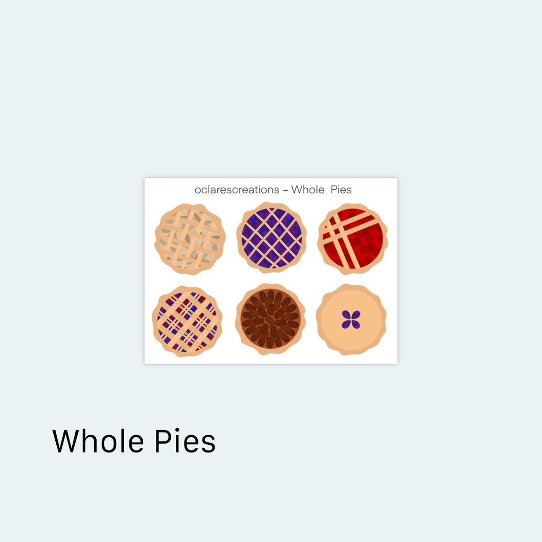 Whole Pies Icons Sticker Sheet