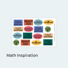 Load image into Gallery viewer, Math Inspiration Sticker Sheet // Vinyl
