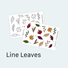 Load image into Gallery viewer, Line Leaves Stickers
