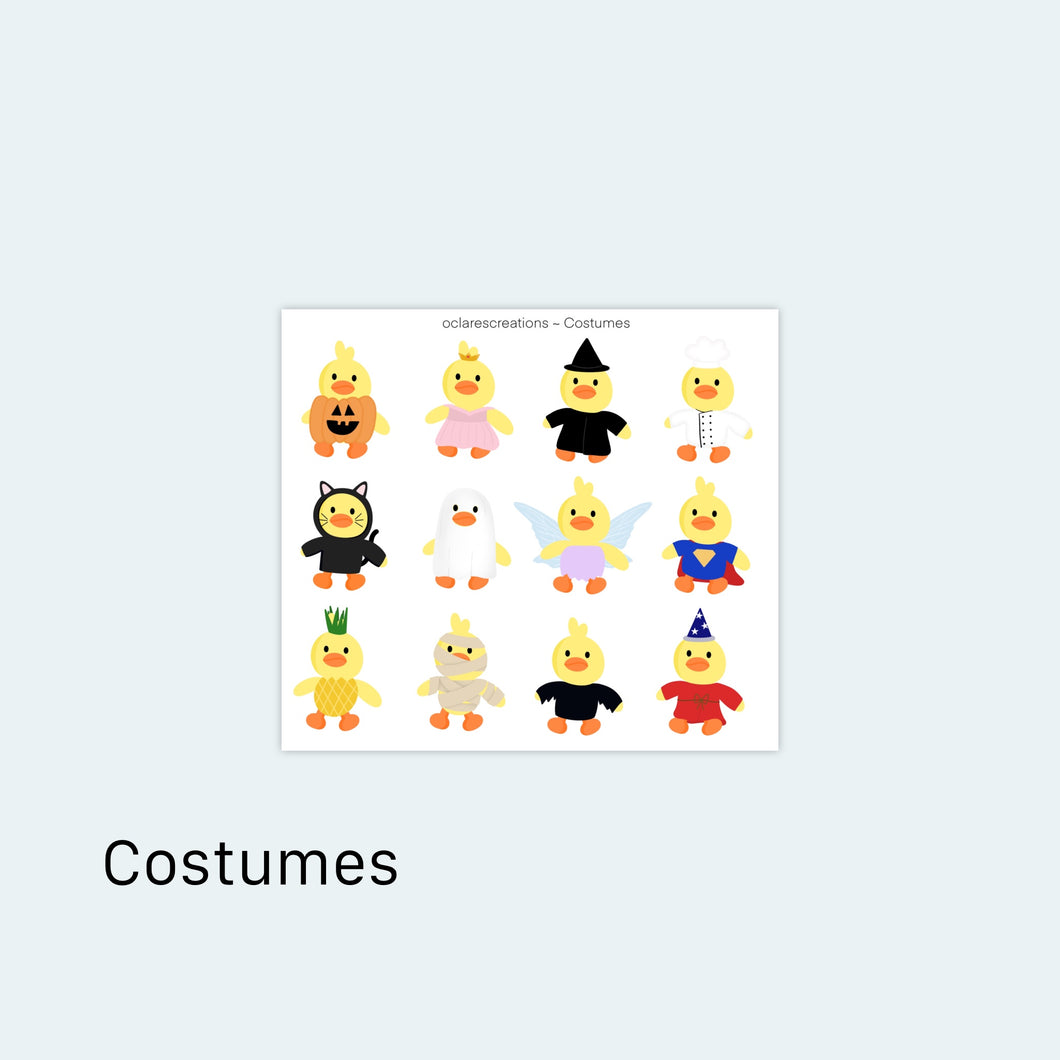 Costumes Planner Stickers