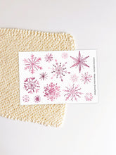 Load image into Gallery viewer, Watercolour Snowflakes Sticker Sheet
