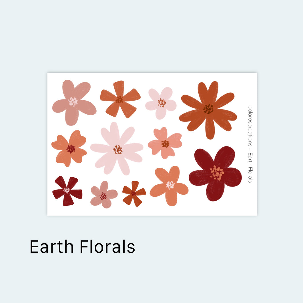 Earth Florals Sticker Sheet