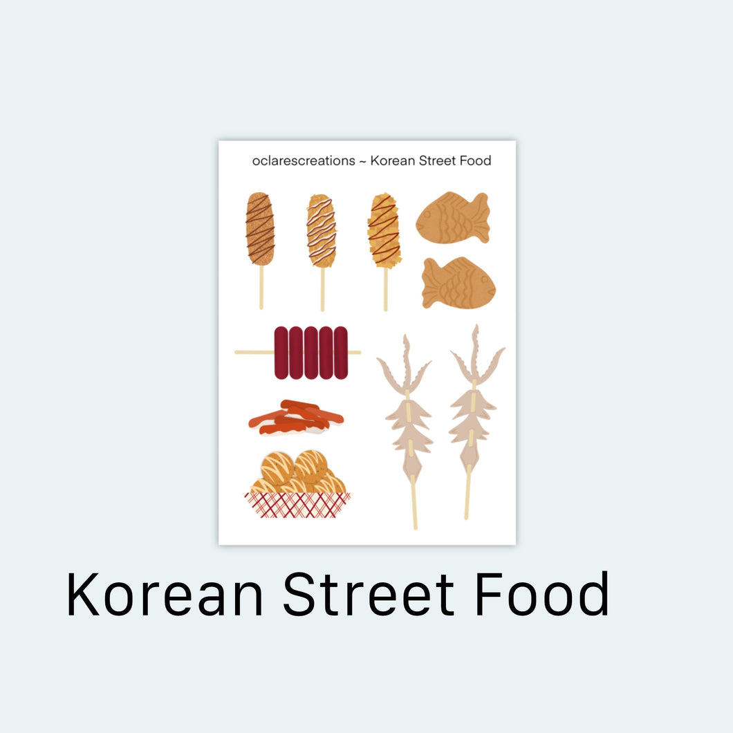 Korean Street Food Sticker Sheet