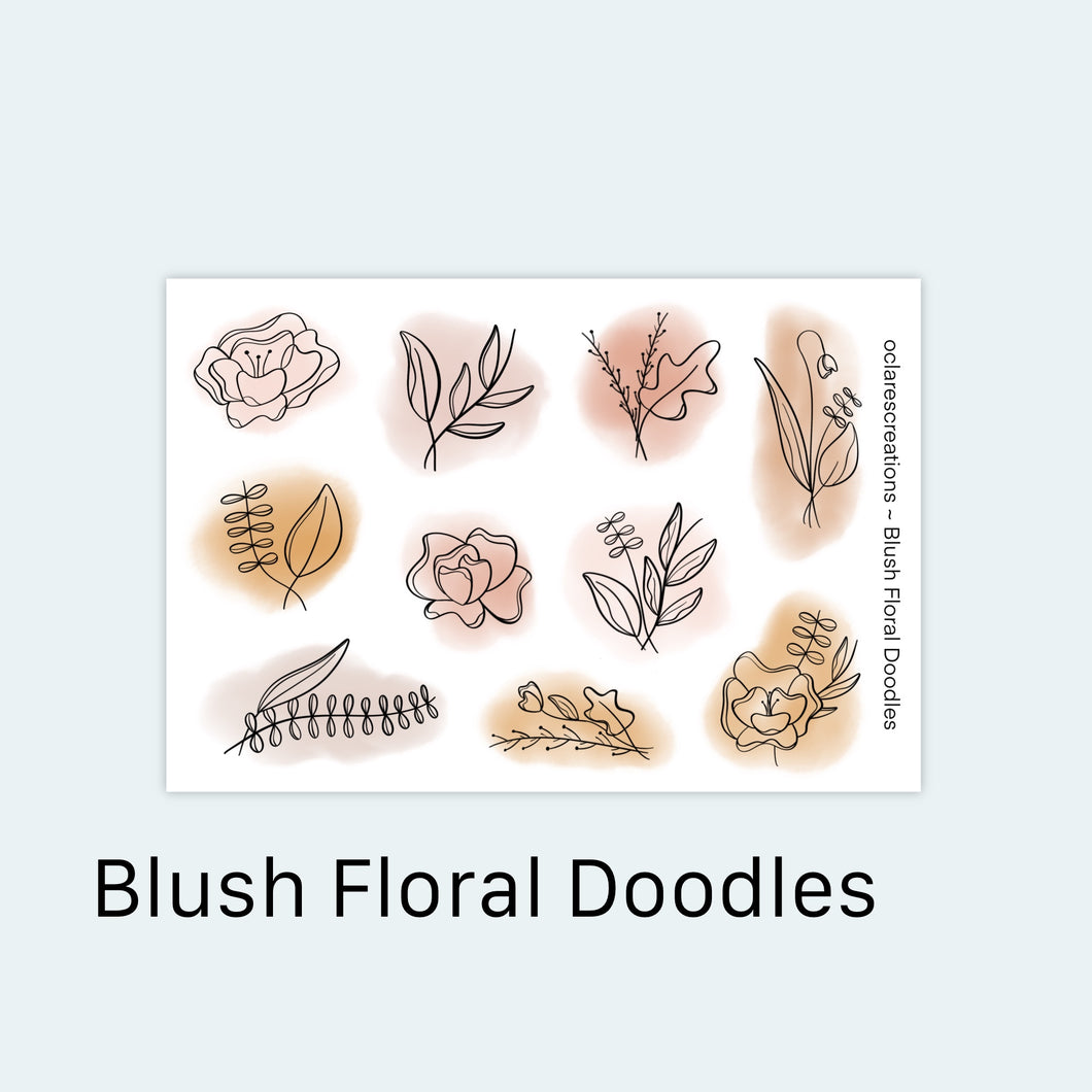 Blush Florals Sticker Sheet