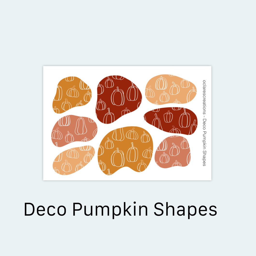 Deco Pumpkin Shapes Sticker Sheet