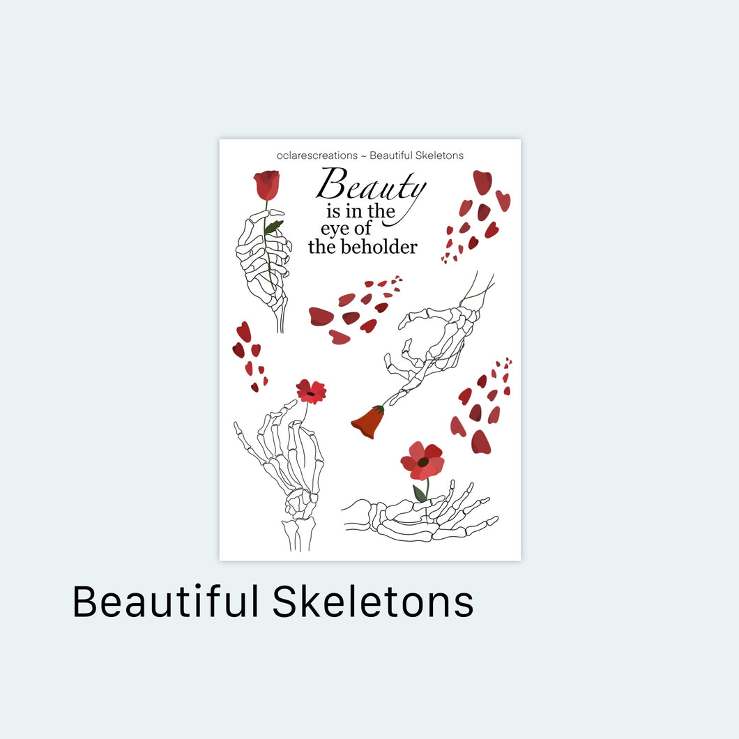 Beautiful Skeletons Sticker Sheet