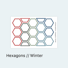 Load image into Gallery viewer, Hexagon Stickers // Winter
