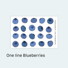 Load image into Gallery viewer, One Line Blueberries Sticker Sheet
