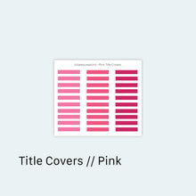 Load image into Gallery viewer, Title Cover Stickers // Pink
