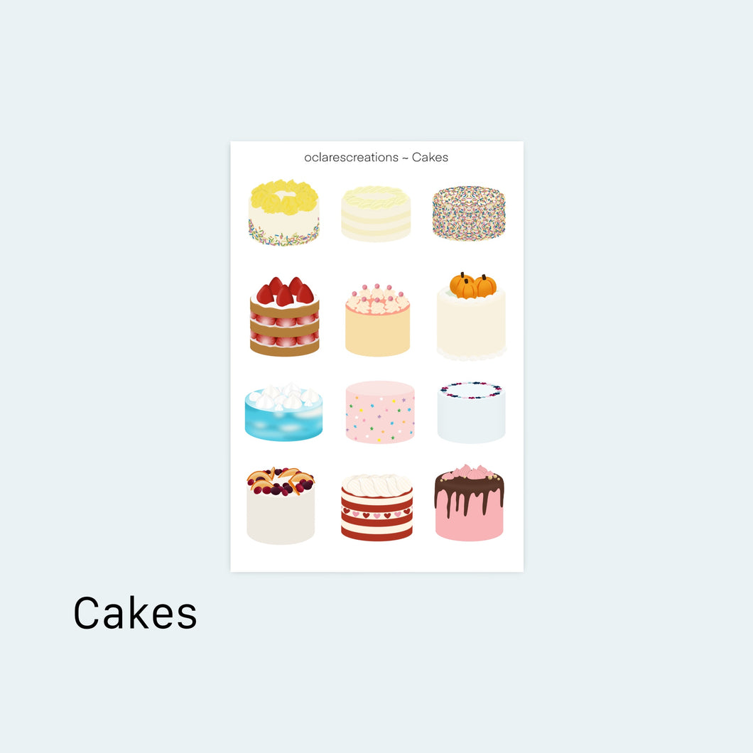 Cakes Sticker Sheet