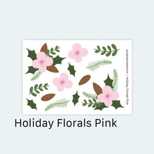 Load image into Gallery viewer, Holiday Florals Pink Sticker Sheet
