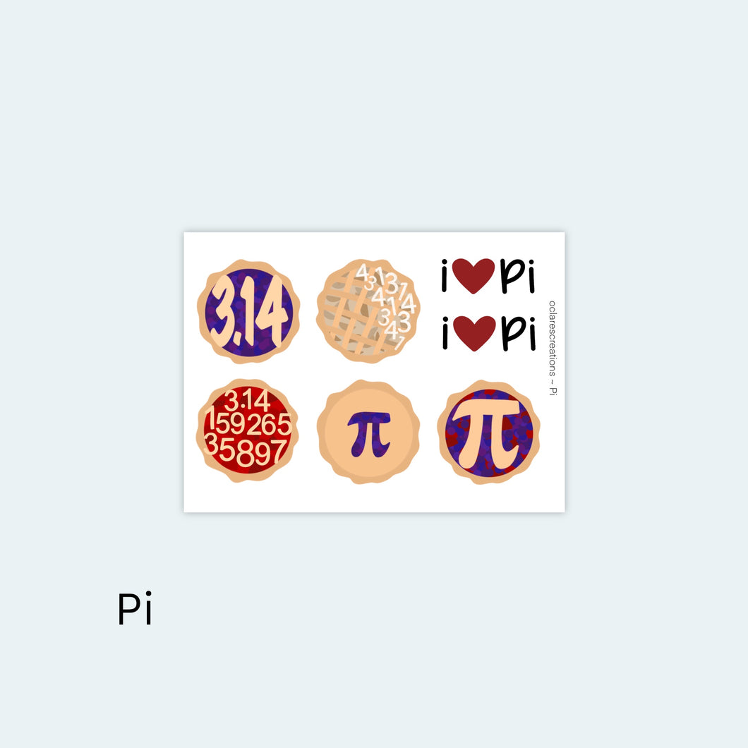 Pi Sticker Sheet