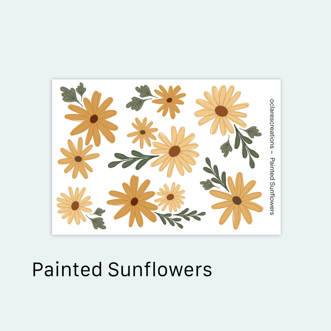 Painted Sunflowers Sticker Sheet