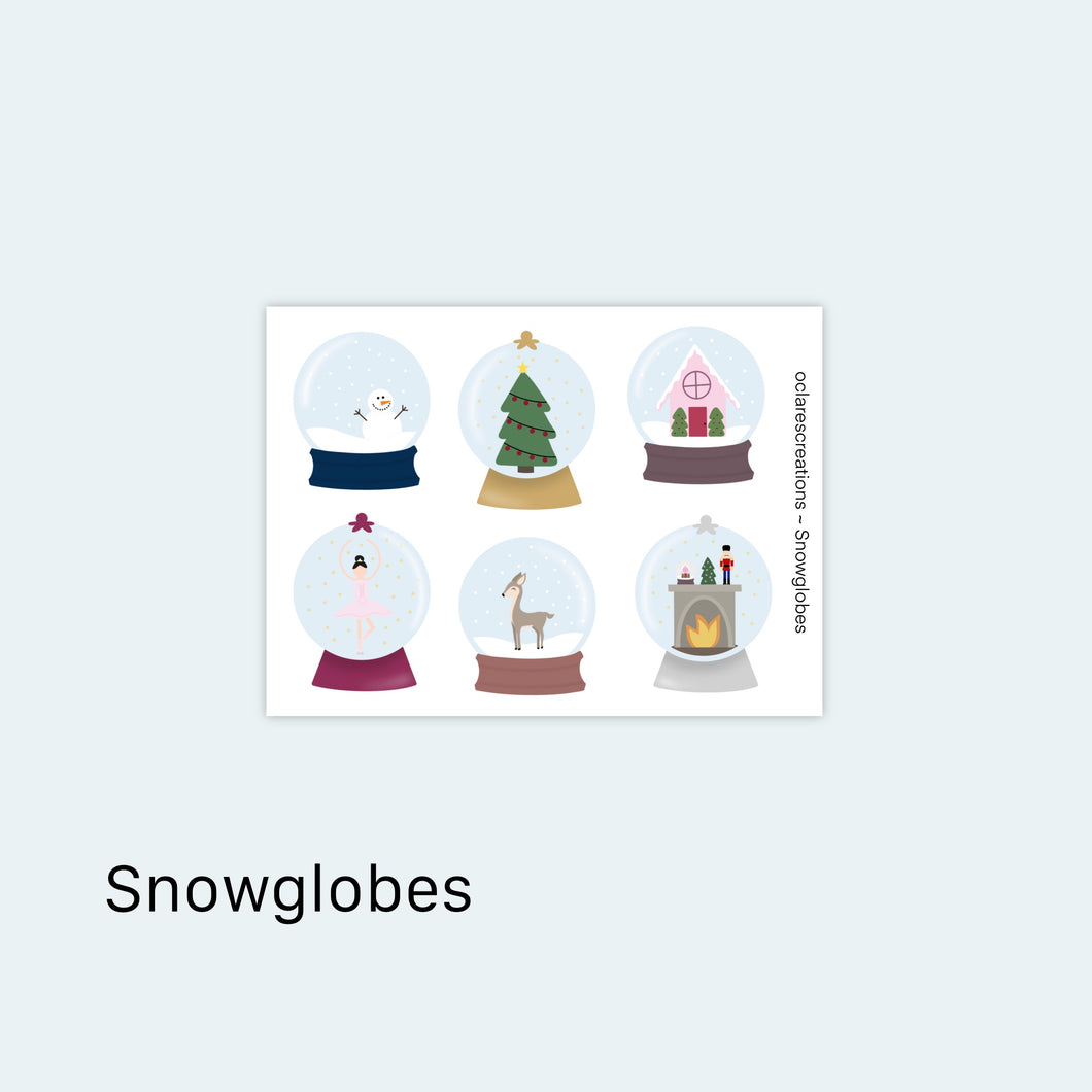 Snow Globes Sticker Sheet