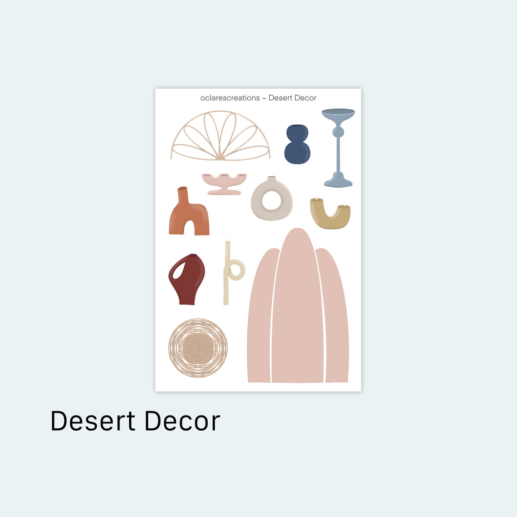 Desert Decor Sticker Sheet