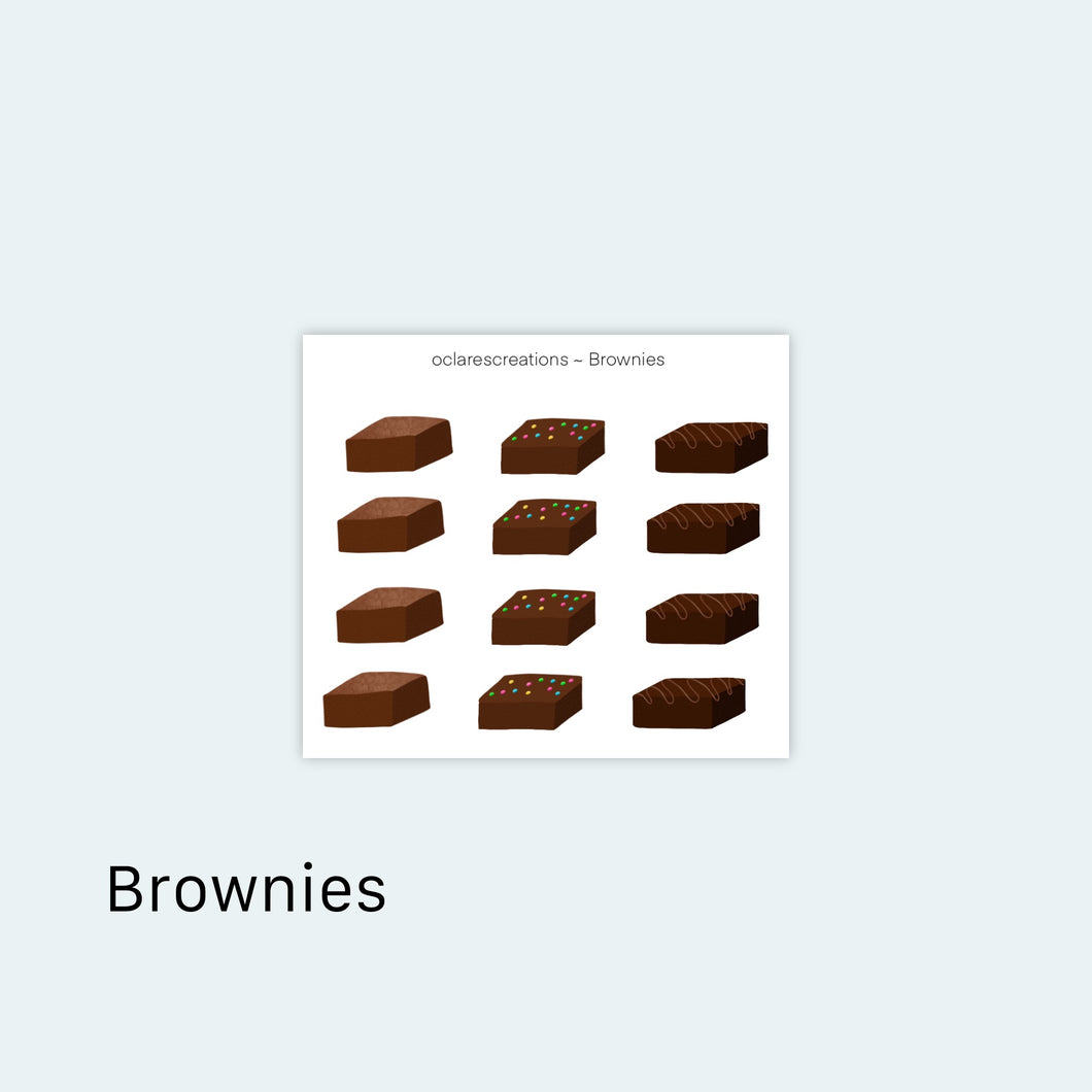 Brownies Icons Sticker Sheet