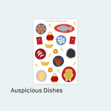 Load image into Gallery viewer, Auspicious Dishes Sticker Sheet
