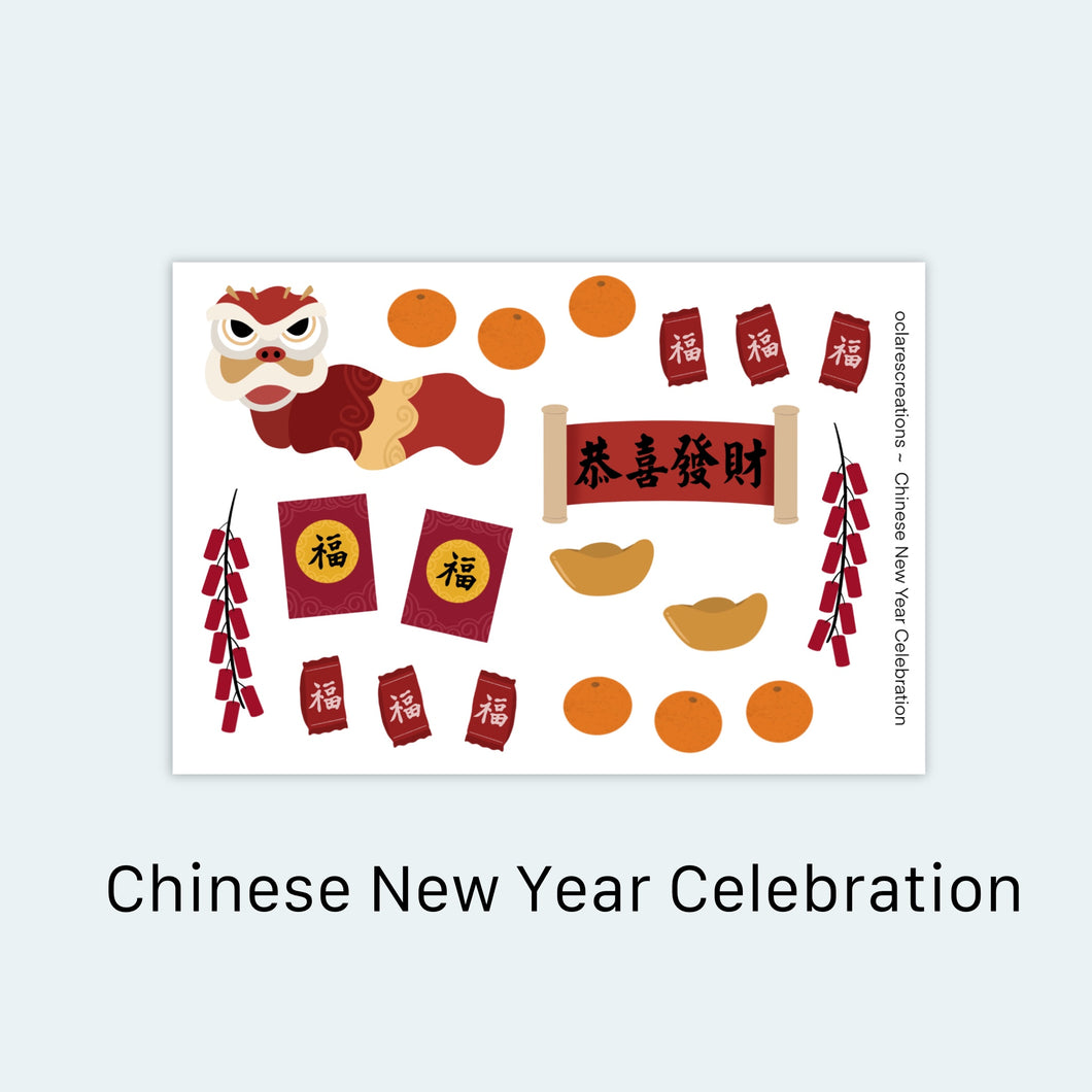 Chinese New Year Celebration Sticker Sheet