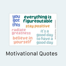 Load image into Gallery viewer, Motivational Quotes Sticker Sheet
