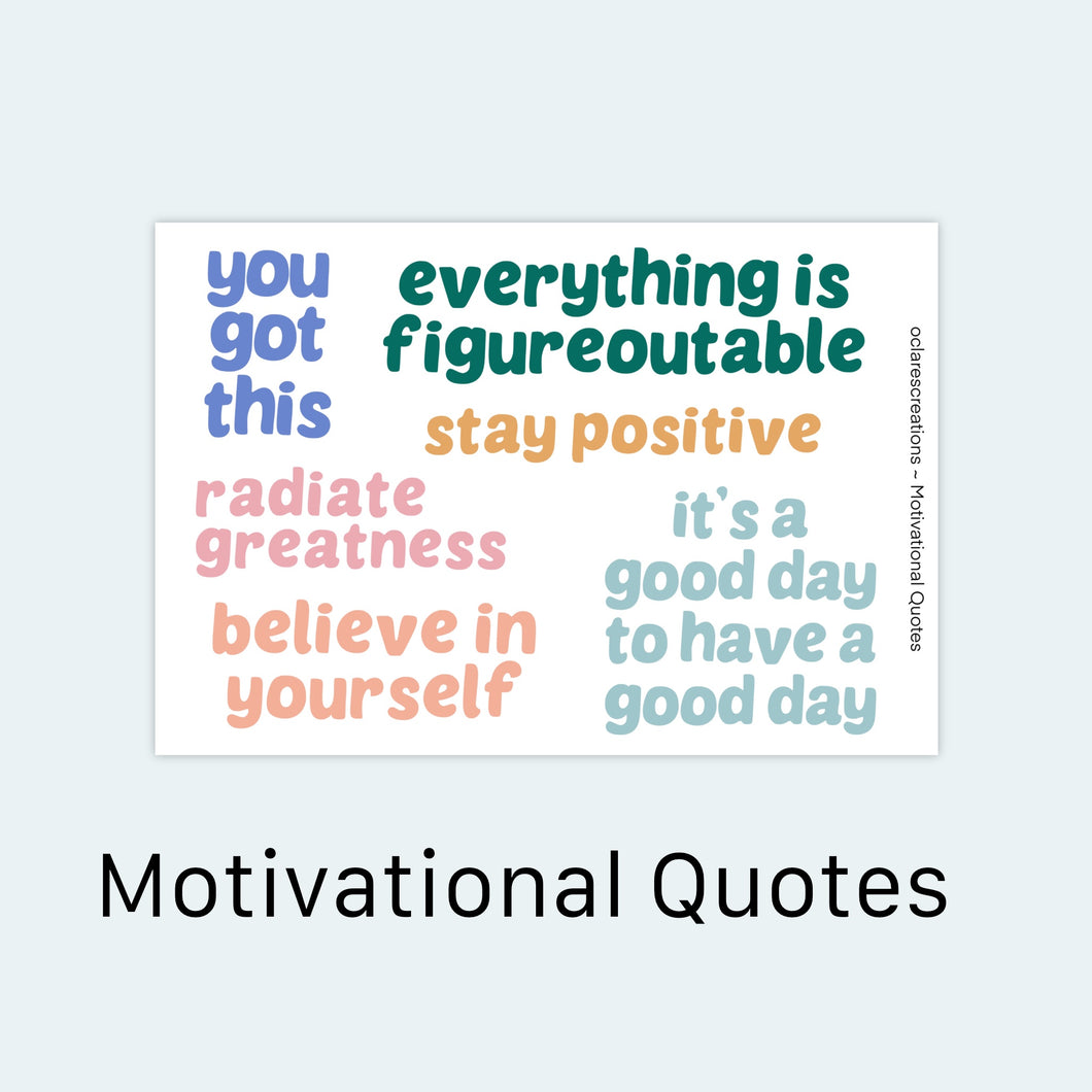 Motivational Quotes Sticker Sheet