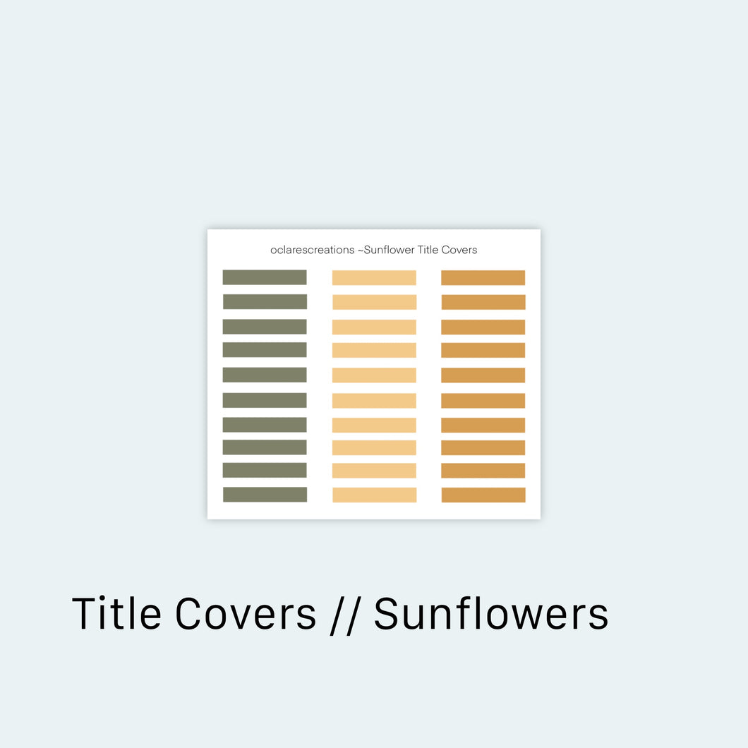 Title Cover Stickers // Sunflowers