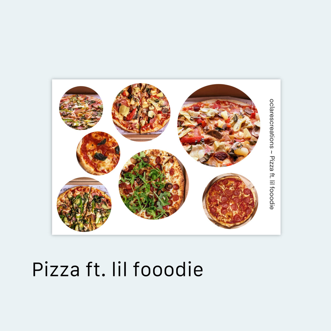 Pizza ft. lil fooodie Sticker Sheet