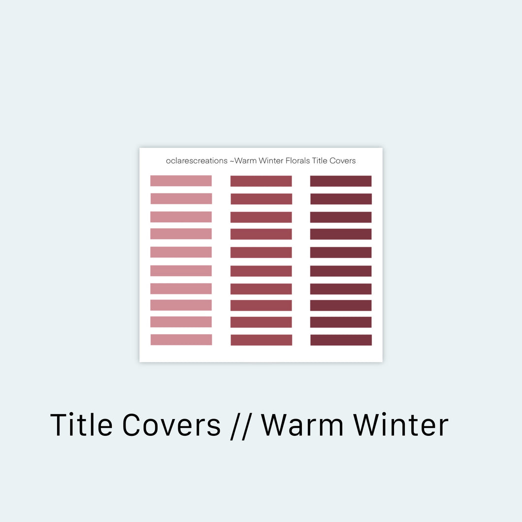 Title Cover Stickers // Warm Winter