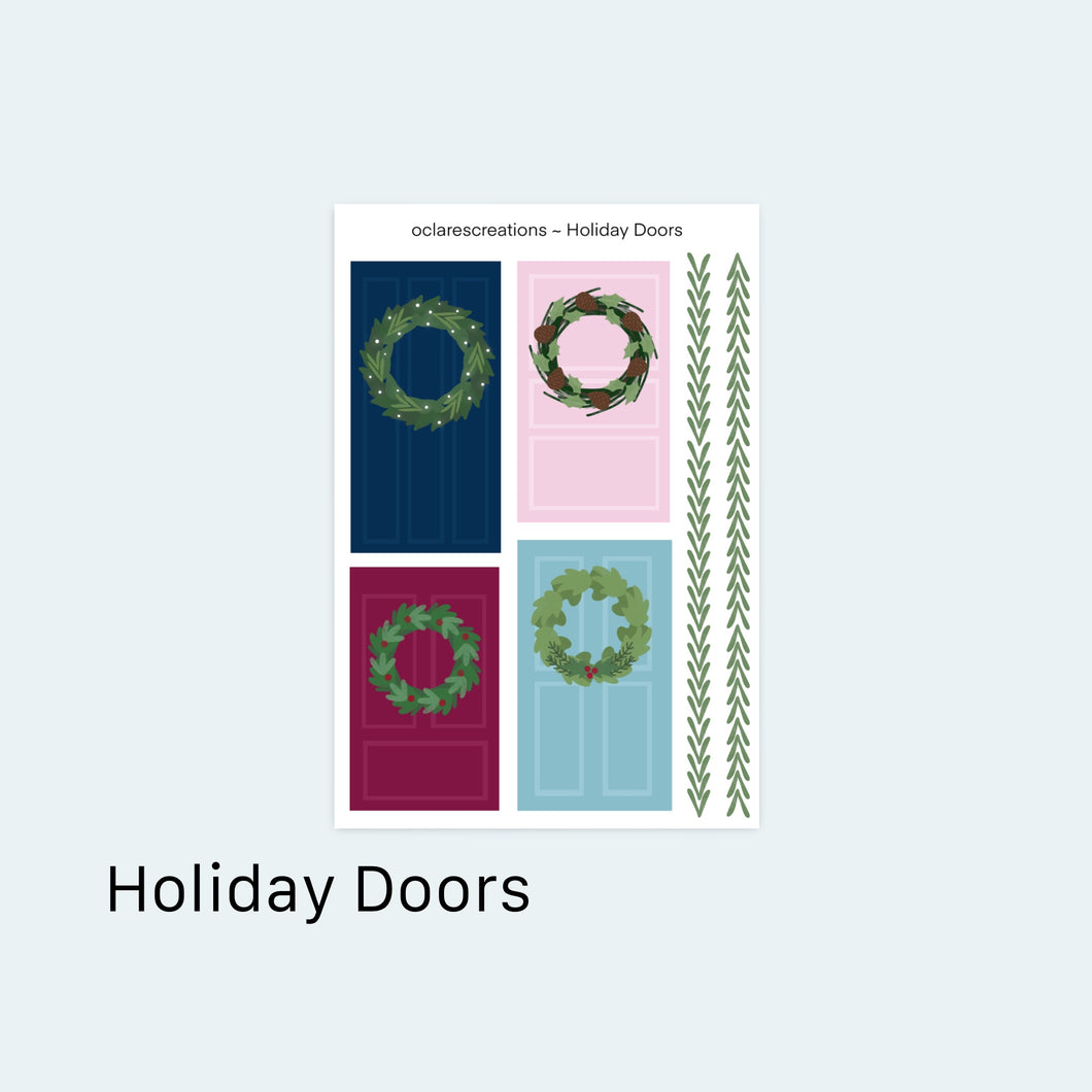 Holiday Doors Sticker Sheet