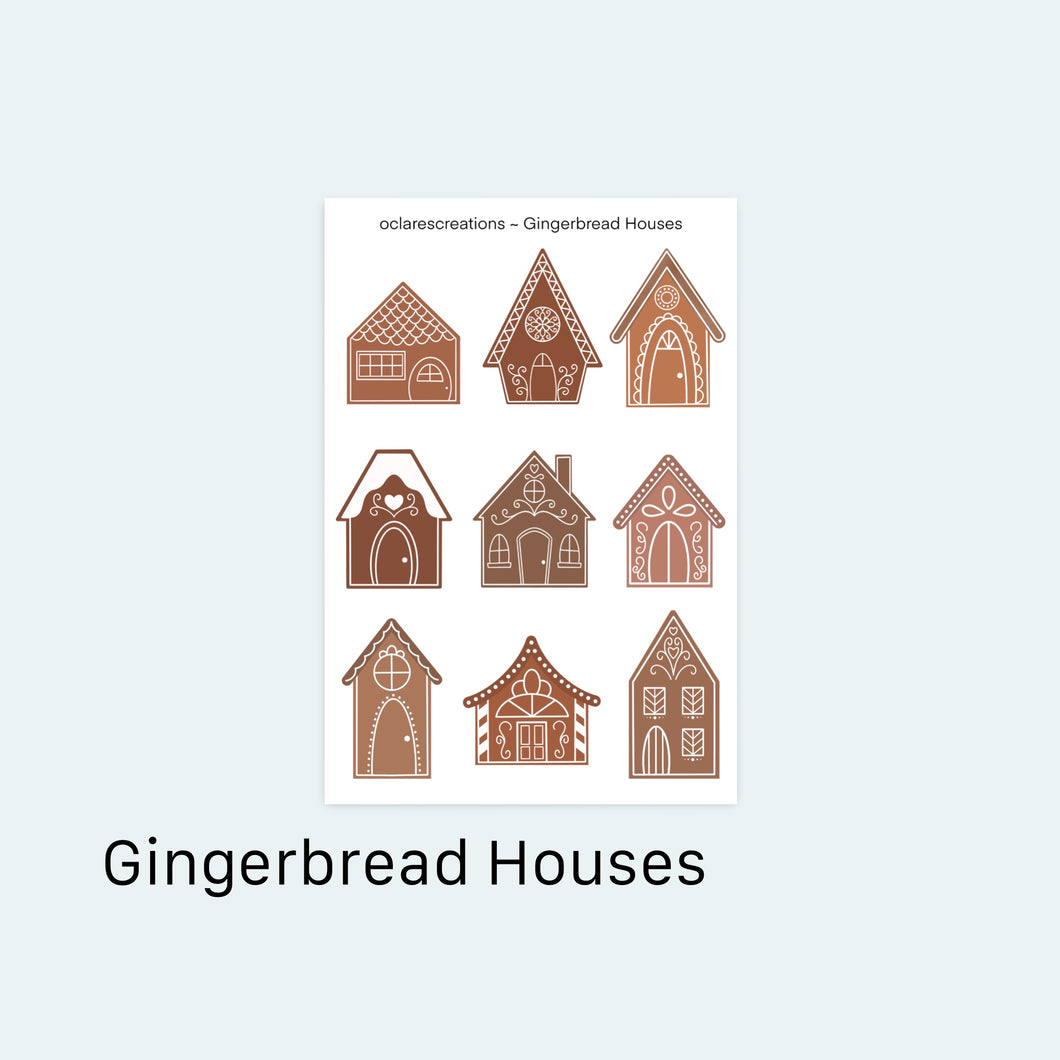 Gingerbread Houses Sticker Sheet