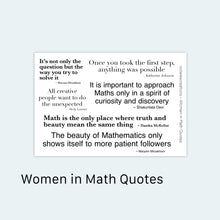 Load image into Gallery viewer, Women in Math Quotes Sticker Sheet
