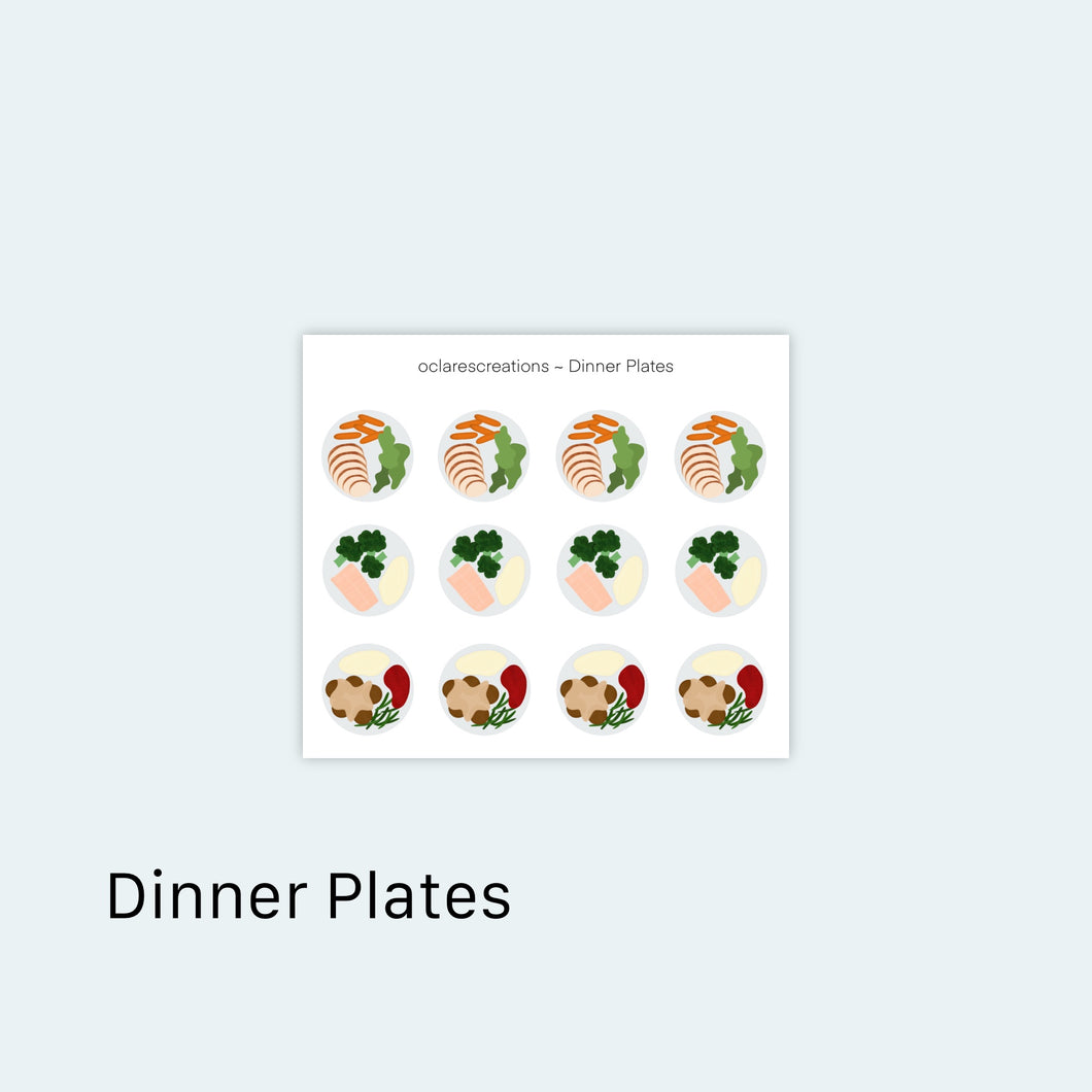 Dinner Plates Sticker Sheet