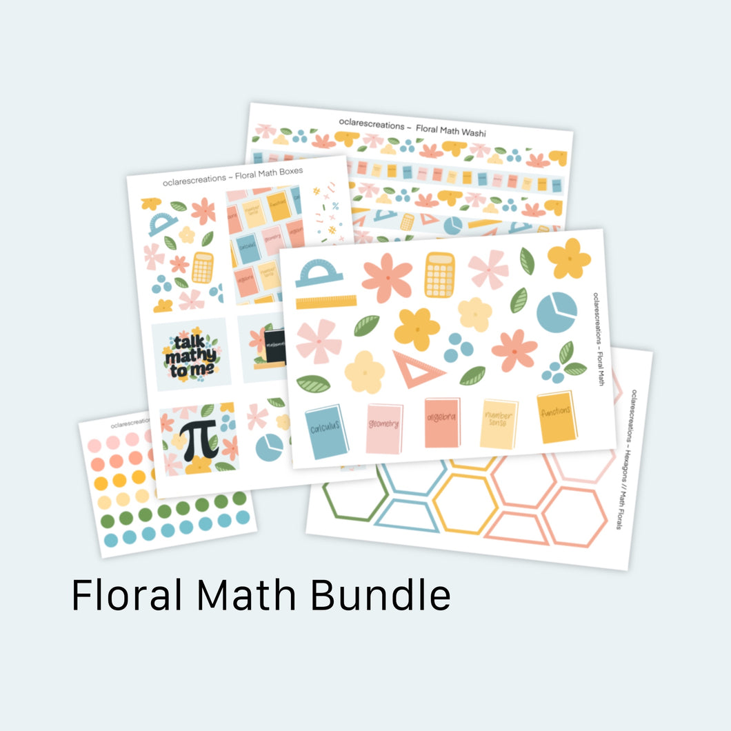 Floral Math Bundle