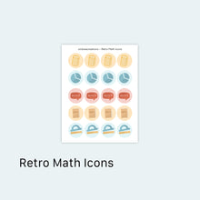 Load image into Gallery viewer, Retro Math Icons Sticker Sheet
