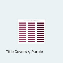 Load image into Gallery viewer, Title Cover Stickers // Purple
