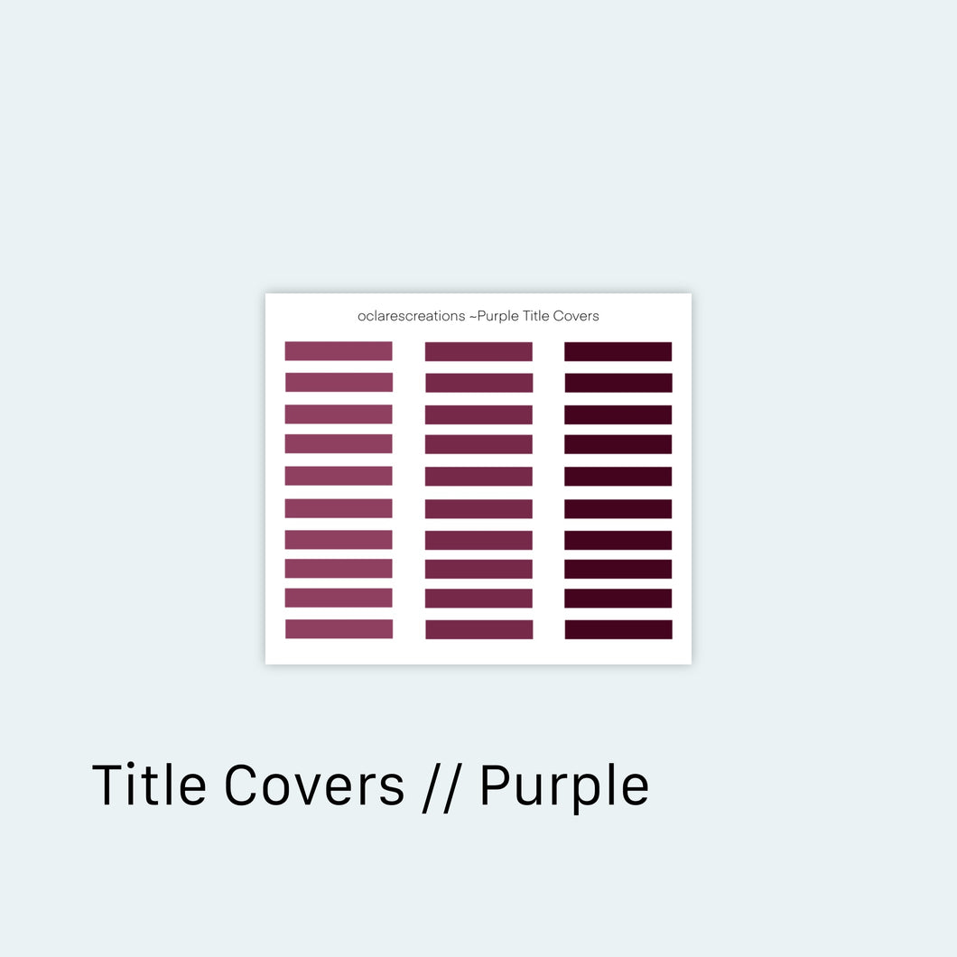 Title Cover Stickers // Purple