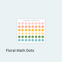 Load image into Gallery viewer, Floral Math Dots Sticker Sheet
