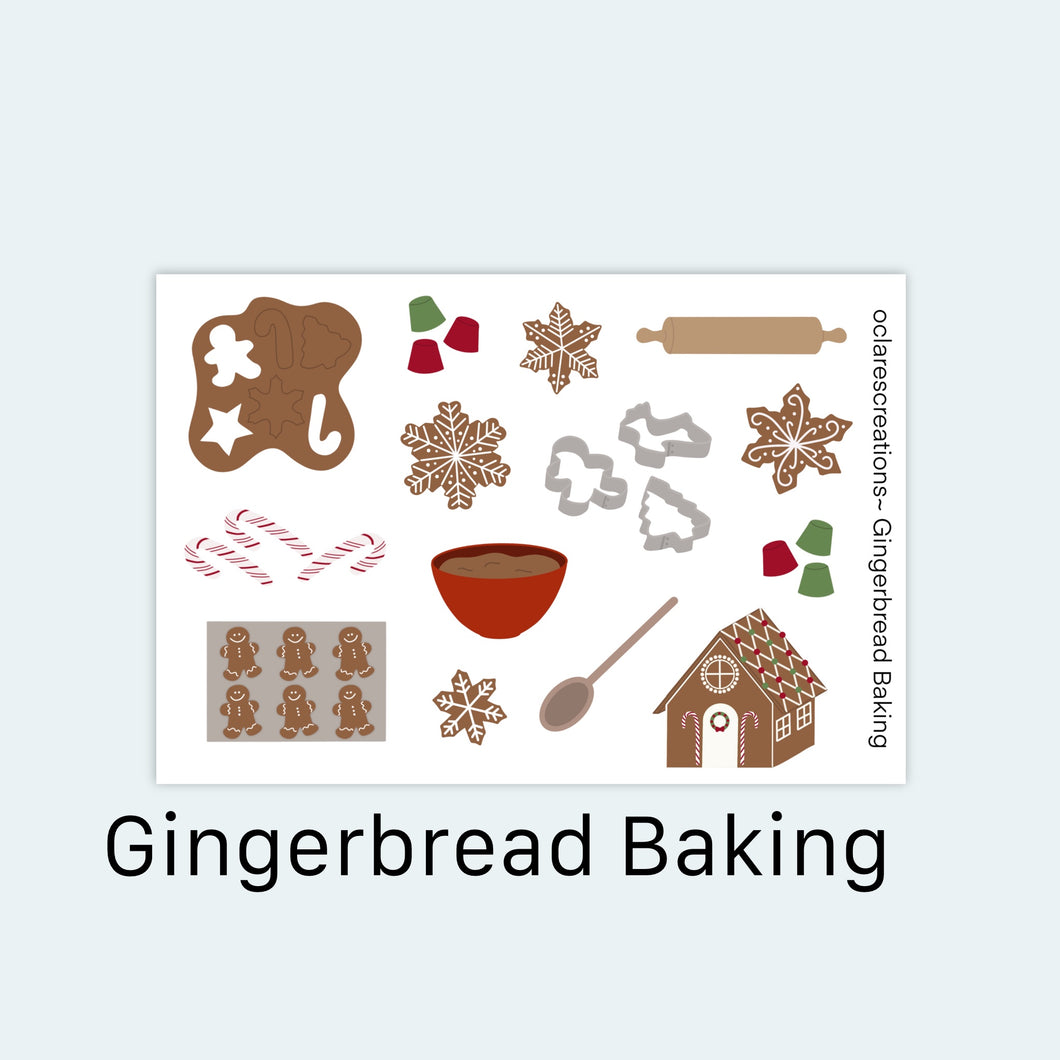 Gingerbread Baking Sticker Sheet