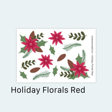 Load image into Gallery viewer, Holiday Florals Red Sticker Sheet
