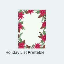 Load image into Gallery viewer, Holiday List Printable
